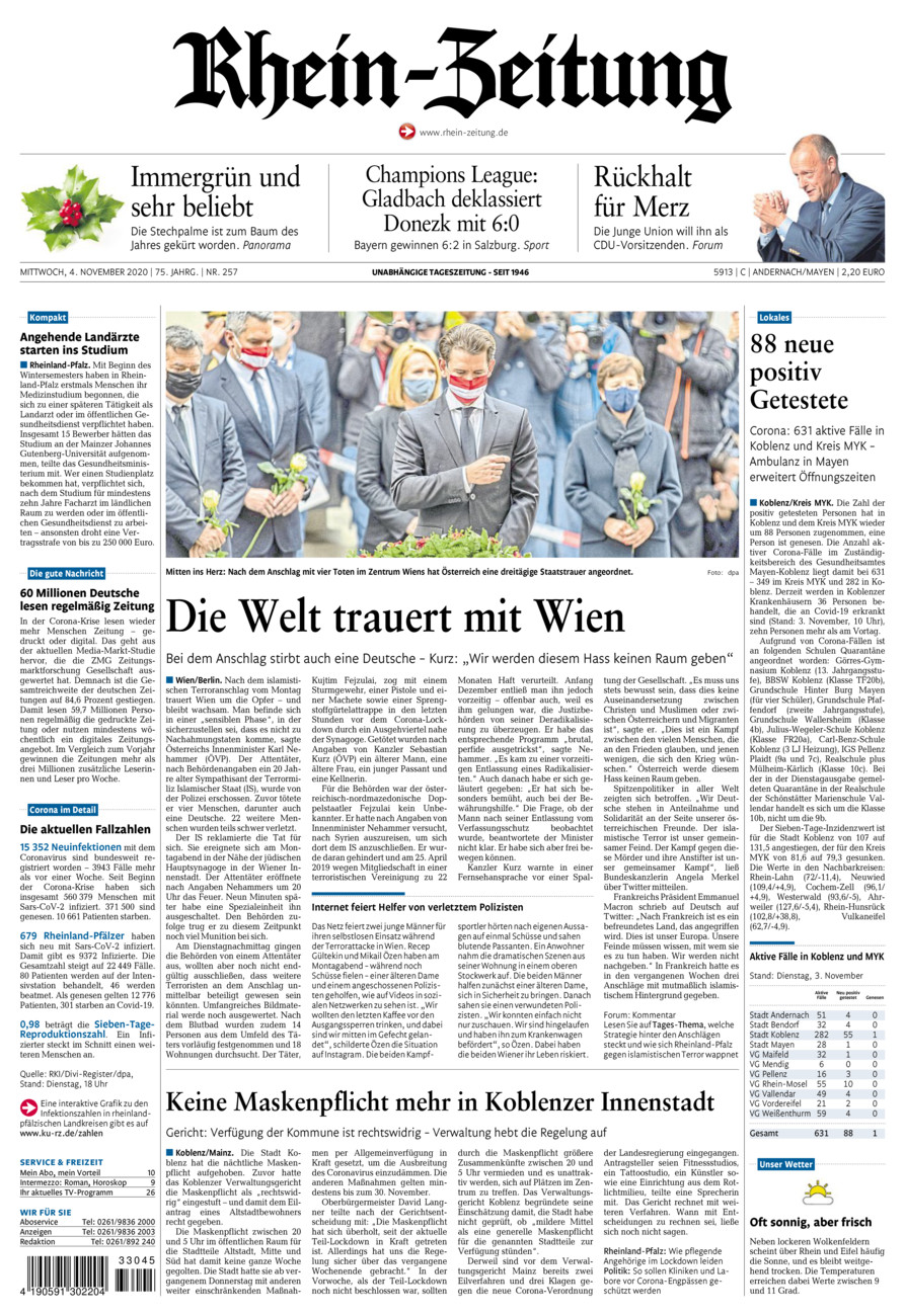 Rhein-Zeitung Andernach & Mayen vom Mittwoch, 04.11.2020