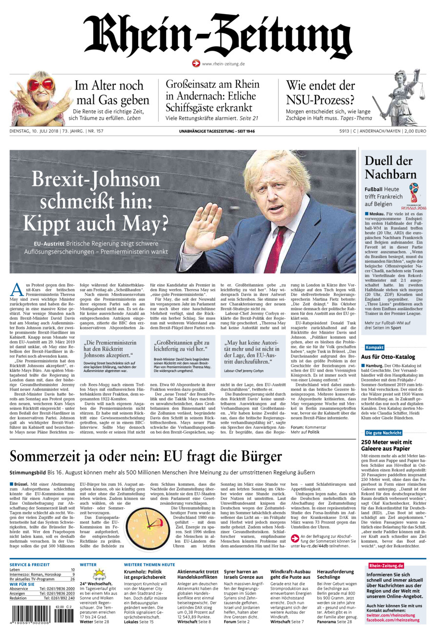 Rhein-Zeitung Andernach & Mayen vom Dienstag, 10.07.2018