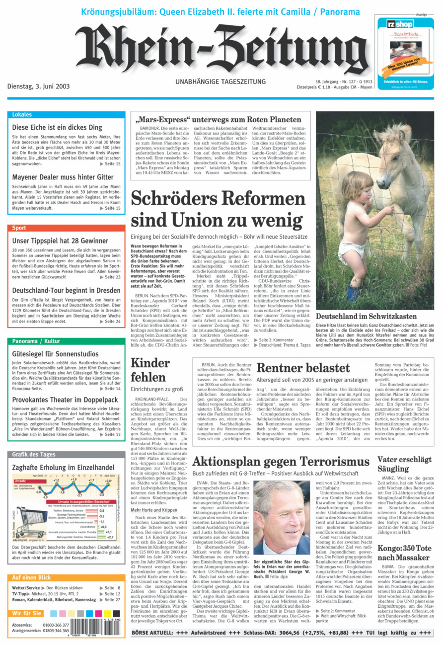 Rhein-Zeitung Andernach & Mayen vom Dienstag, 03.06.2003