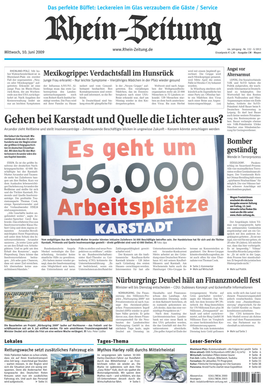 Rhein-Zeitung Andernach & Mayen vom Mittwoch, 10.06.2009