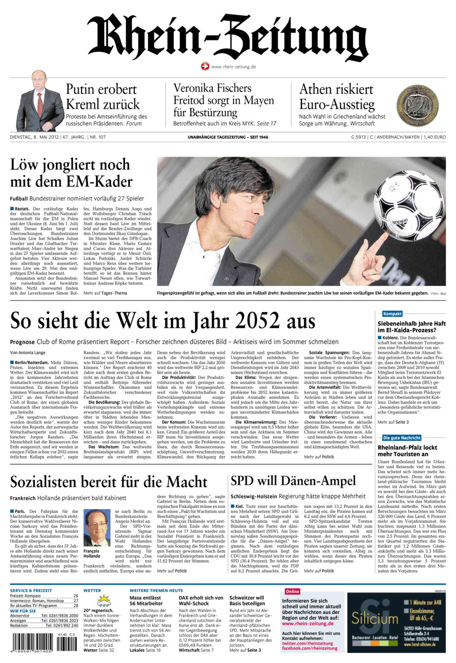Rhein-Zeitung Andernach & Mayen vom Dienstag, 08.05.2012