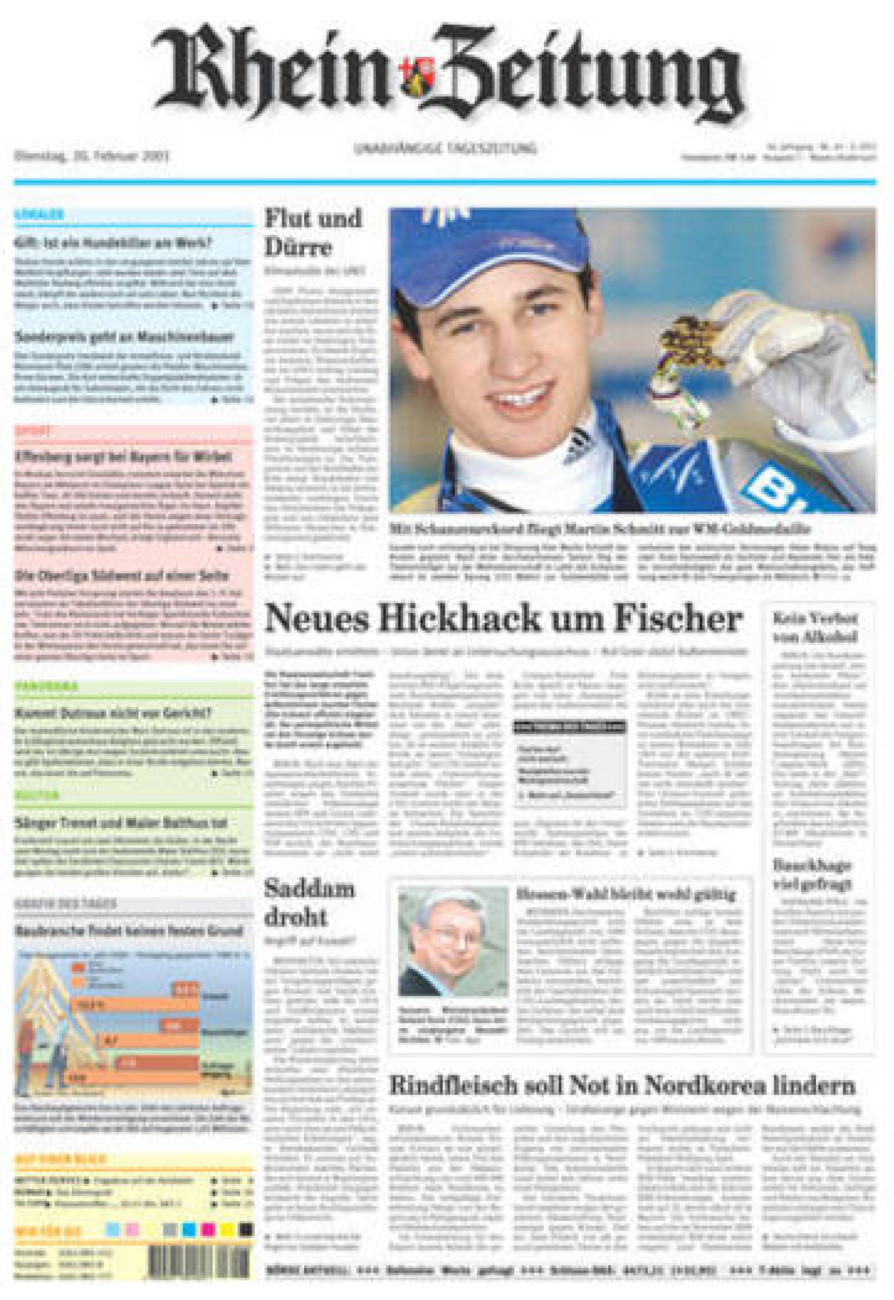 Rhein-Zeitung Andernach & Mayen vom Dienstag, 20.02.2001
