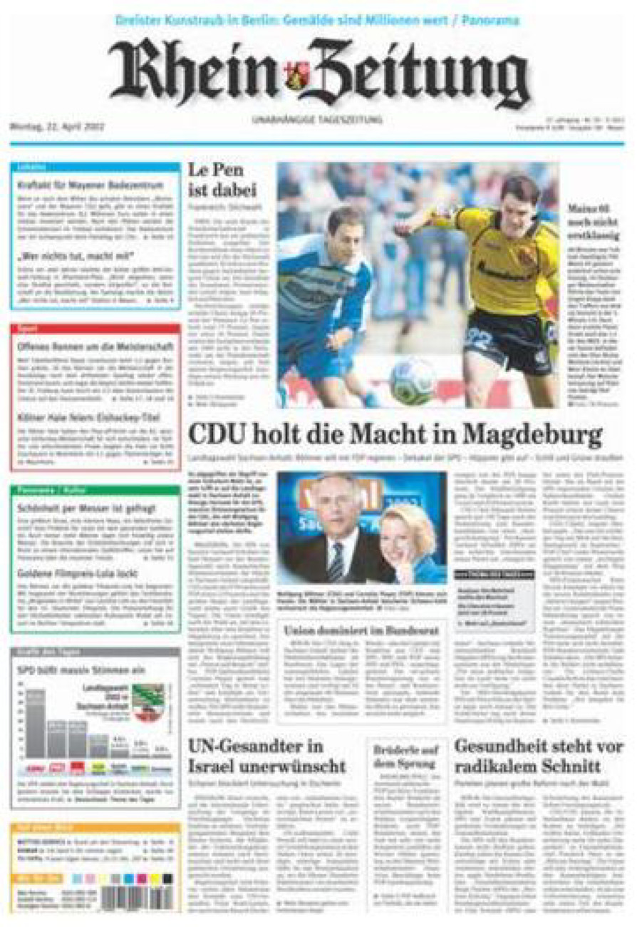 Rhein-Zeitung Andernach & Mayen vom Montag, 22.04.2002