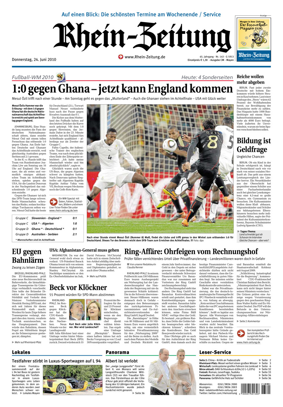Rhein-Zeitung Andernach & Mayen vom Donnerstag, 24.06.2010