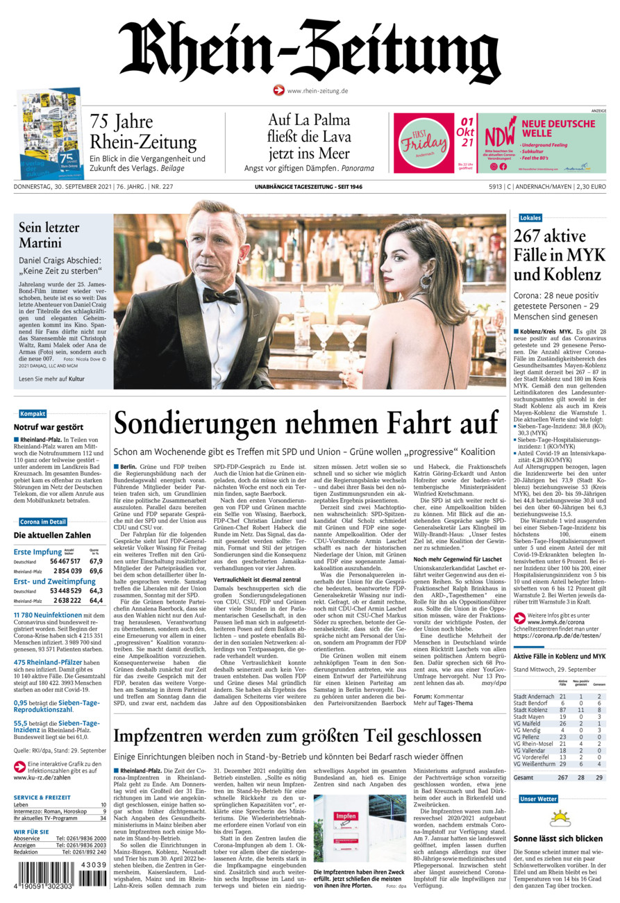 Rhein-Zeitung Andernach & Mayen vom Donnerstag, 30.09.2021
