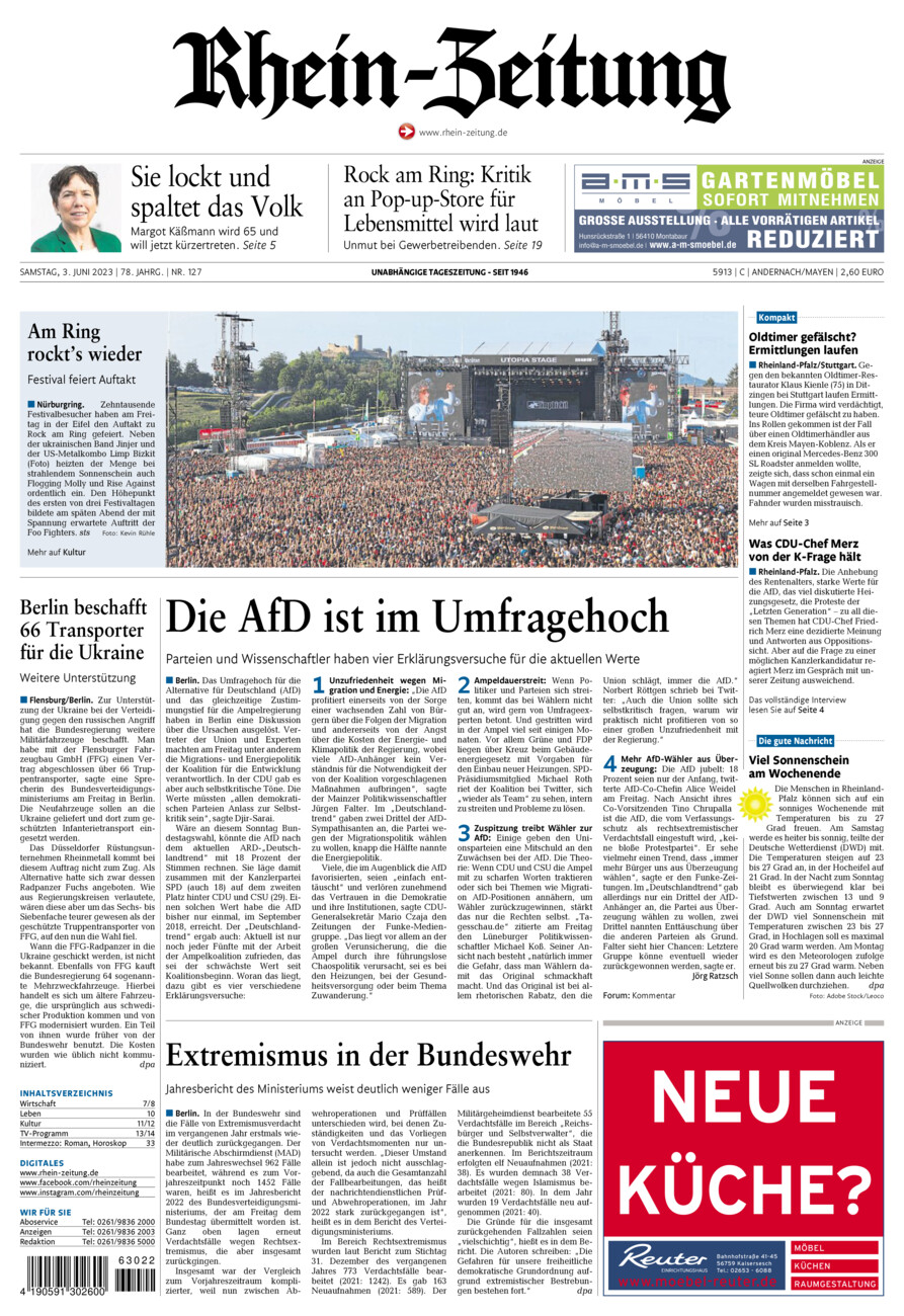 Rhein-Zeitung Andernach & Mayen vom Samstag, 03.06.2023
