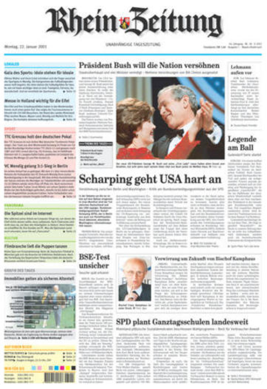Rhein-Zeitung Andernach & Mayen vom Montag, 22.01.2001