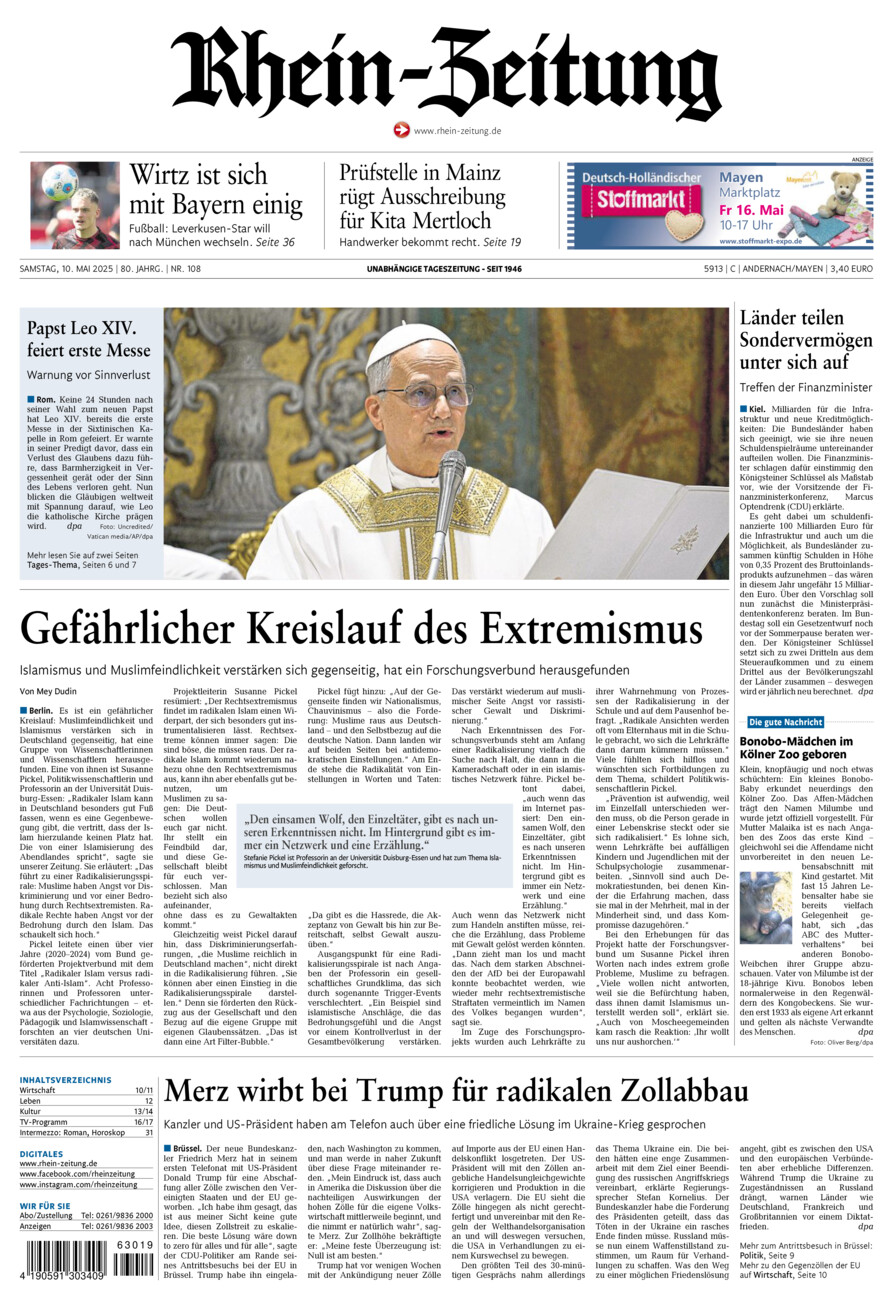 Rhein-Zeitung Andernach & Mayen vom Samstag, 10.05.2025