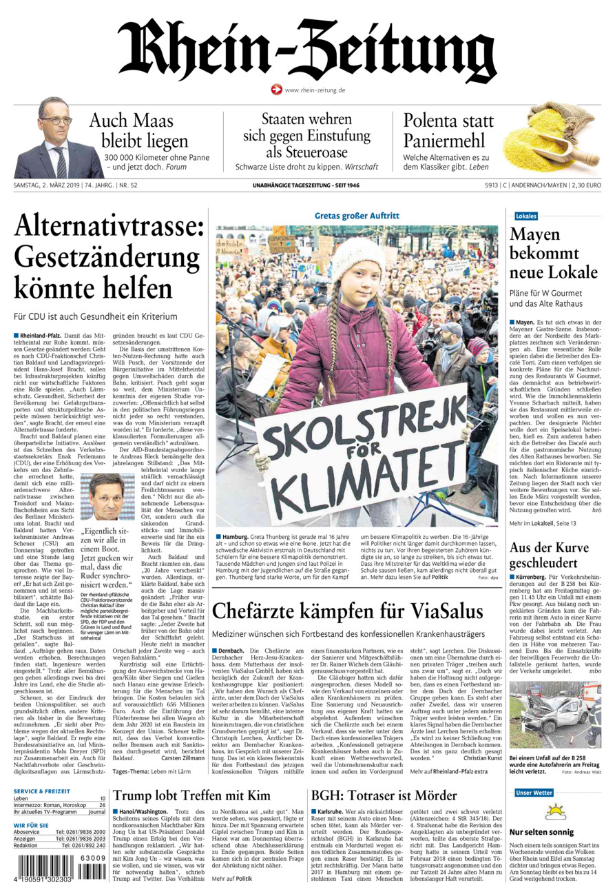 Rhein-Zeitung Andernach & Mayen vom Samstag, 02.03.2019