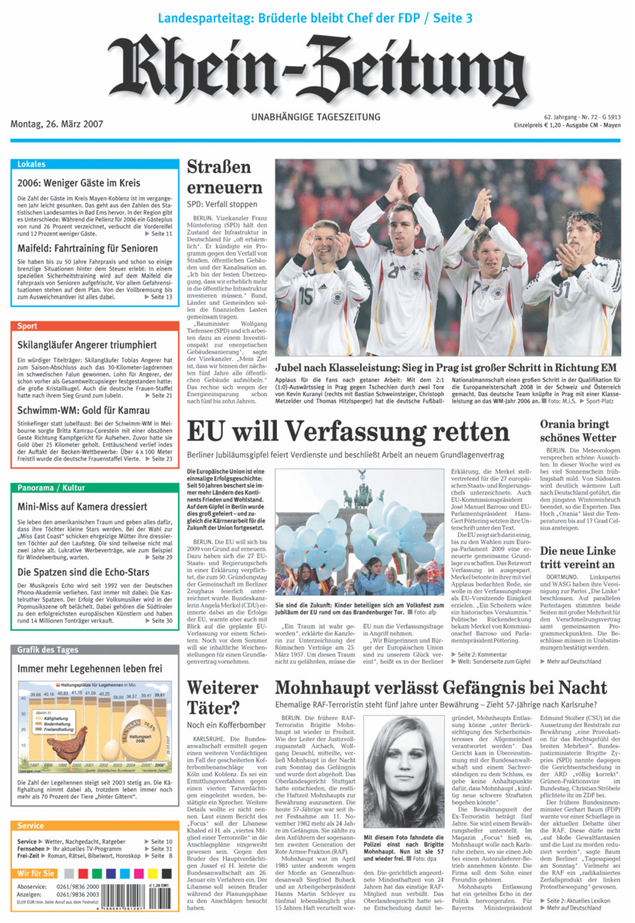 Rhein-Zeitung Andernach & Mayen vom Montag, 26.03.2007