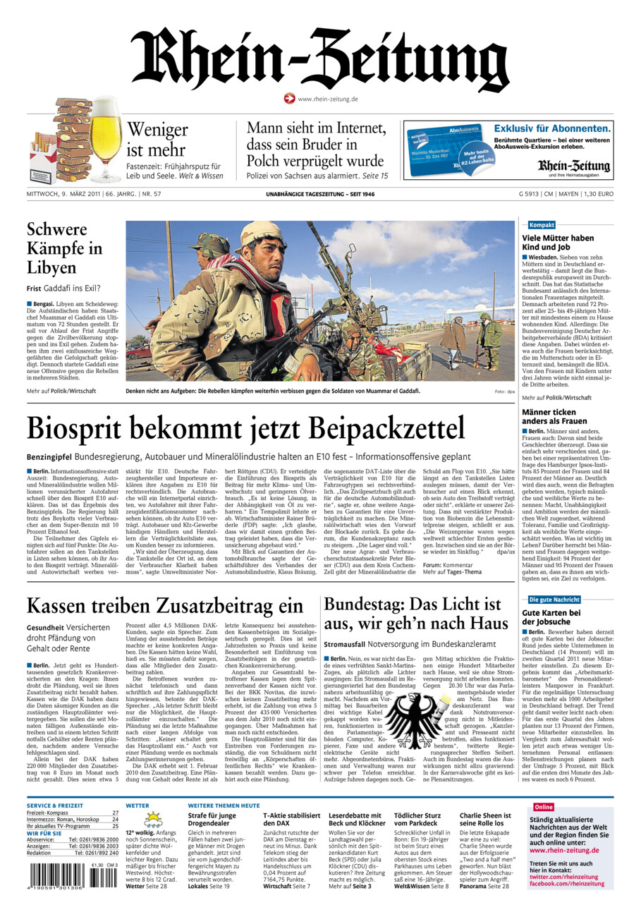 Rhein-Zeitung Andernach & Mayen vom Mittwoch, 09.03.2011
