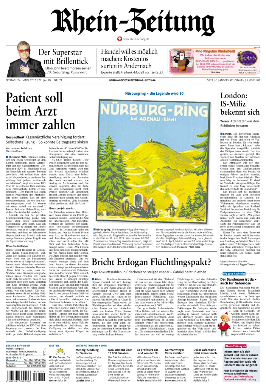 Rhein-Zeitung Andernach & Mayen vom Freitag, 24.03.2017