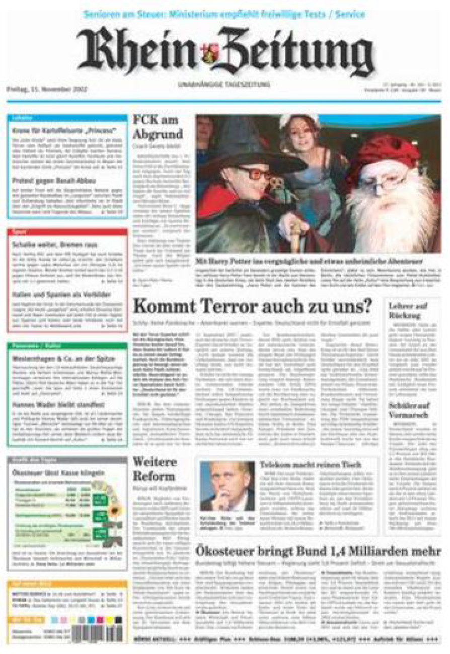 Rhein-Zeitung Andernach & Mayen vom Freitag, 15.11.2002