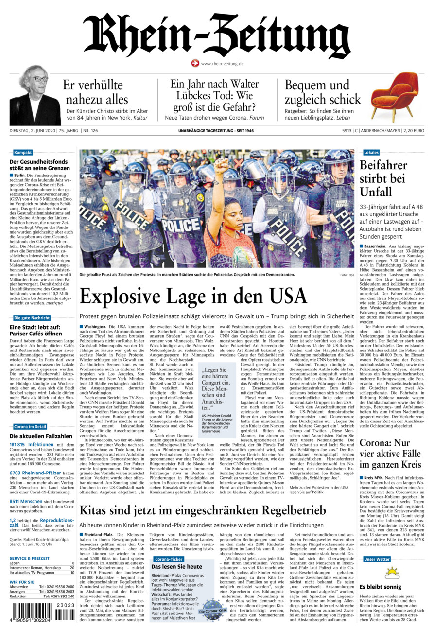 Rhein-Zeitung Andernach & Mayen vom Dienstag, 02.06.2020