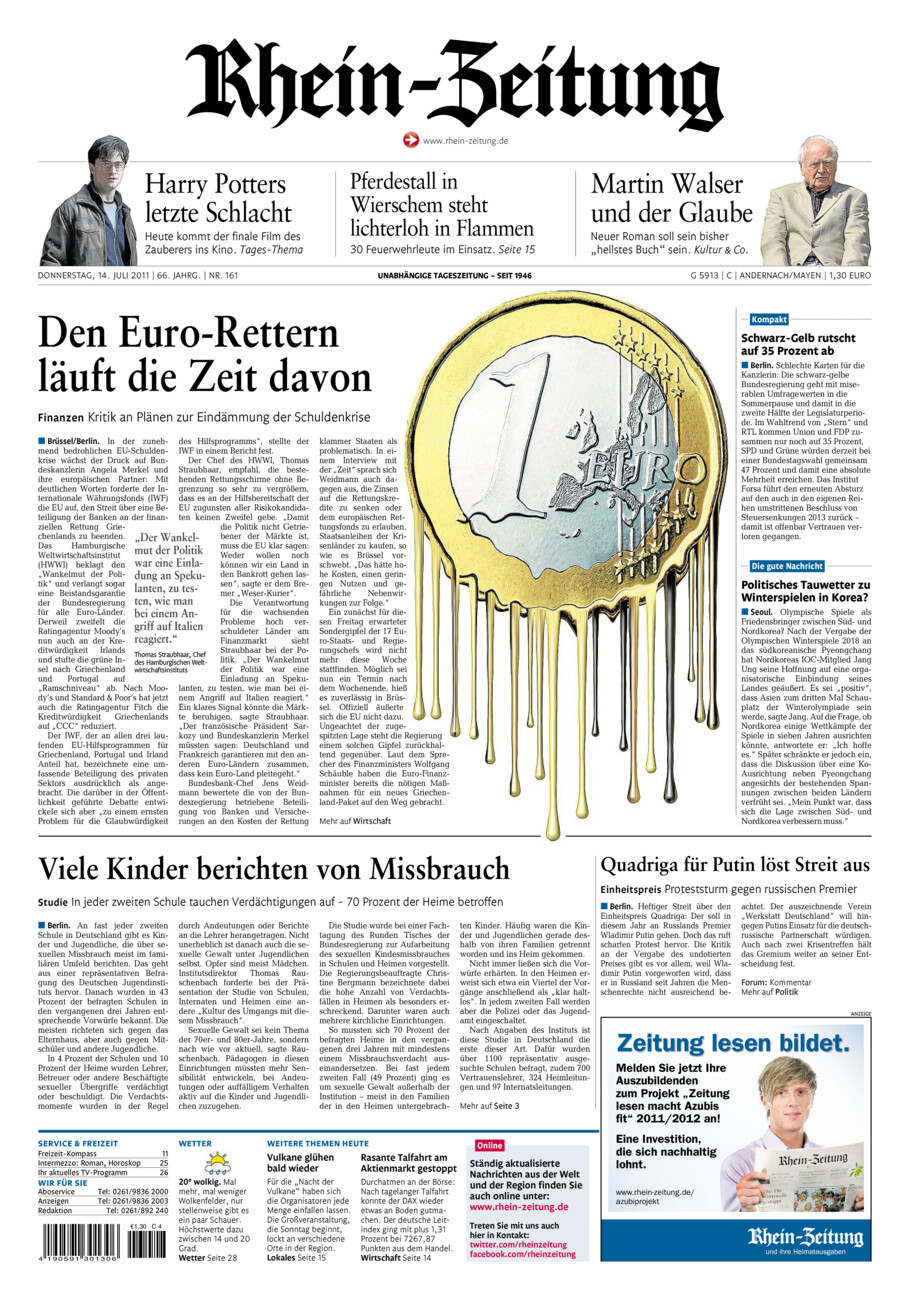 Rhein-Zeitung Andernach & Mayen vom Donnerstag, 14.07.2011