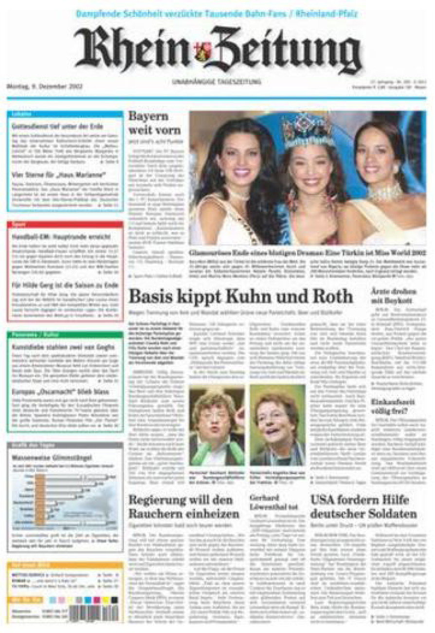 Rhein-Zeitung Andernach & Mayen vom Montag, 09.12.2002
