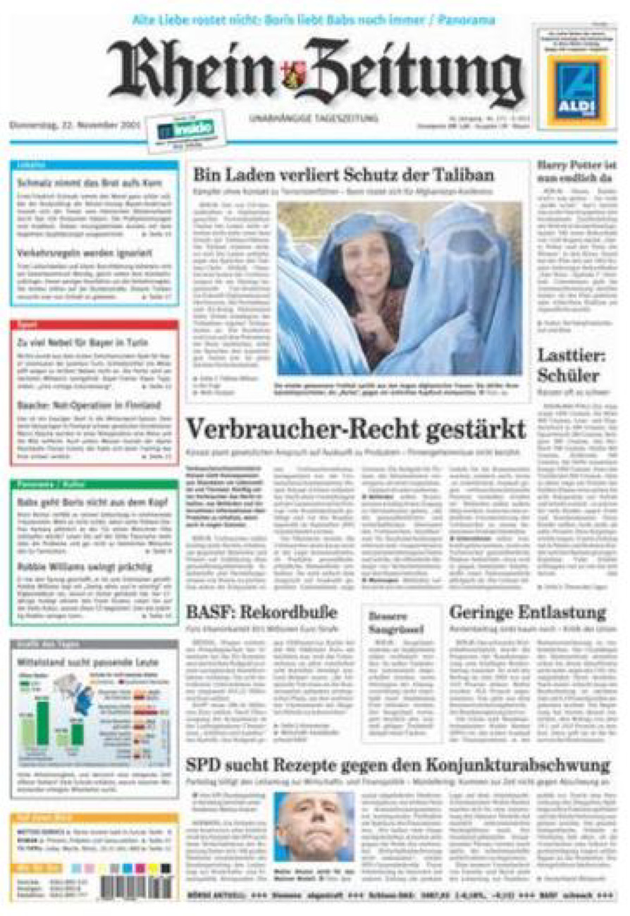 Rhein-Zeitung Andernach & Mayen vom Donnerstag, 22.11.2001