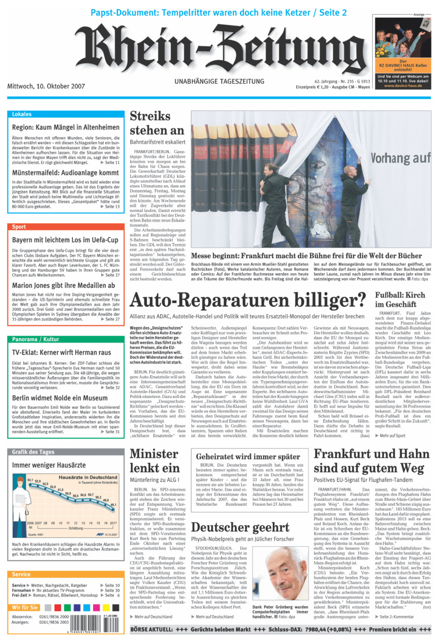Rhein-Zeitung Andernach & Mayen vom Mittwoch, 10.10.2007