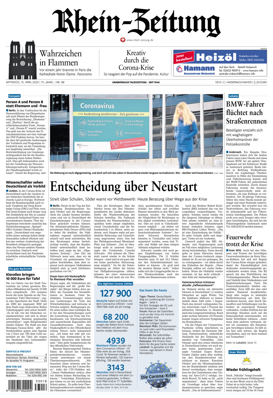 Rhein-Zeitung Andernach & Mayen vom Mittwoch, 15.04.2020