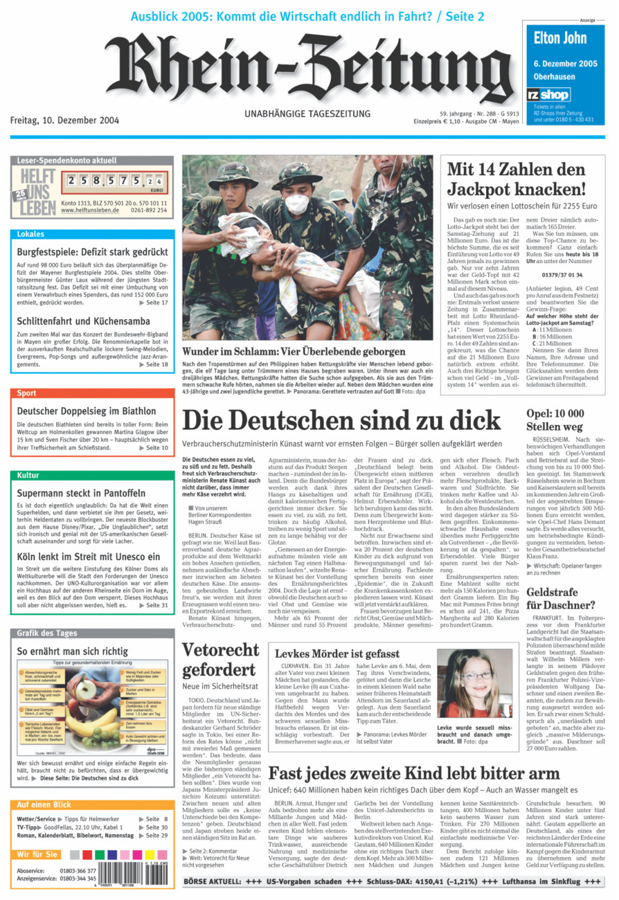 Rhein-Zeitung Andernach & Mayen vom Freitag, 10.12.2004