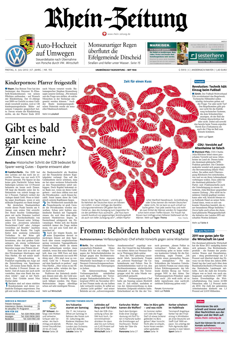 Rhein-Zeitung Andernach & Mayen vom Freitag, 06.07.2012