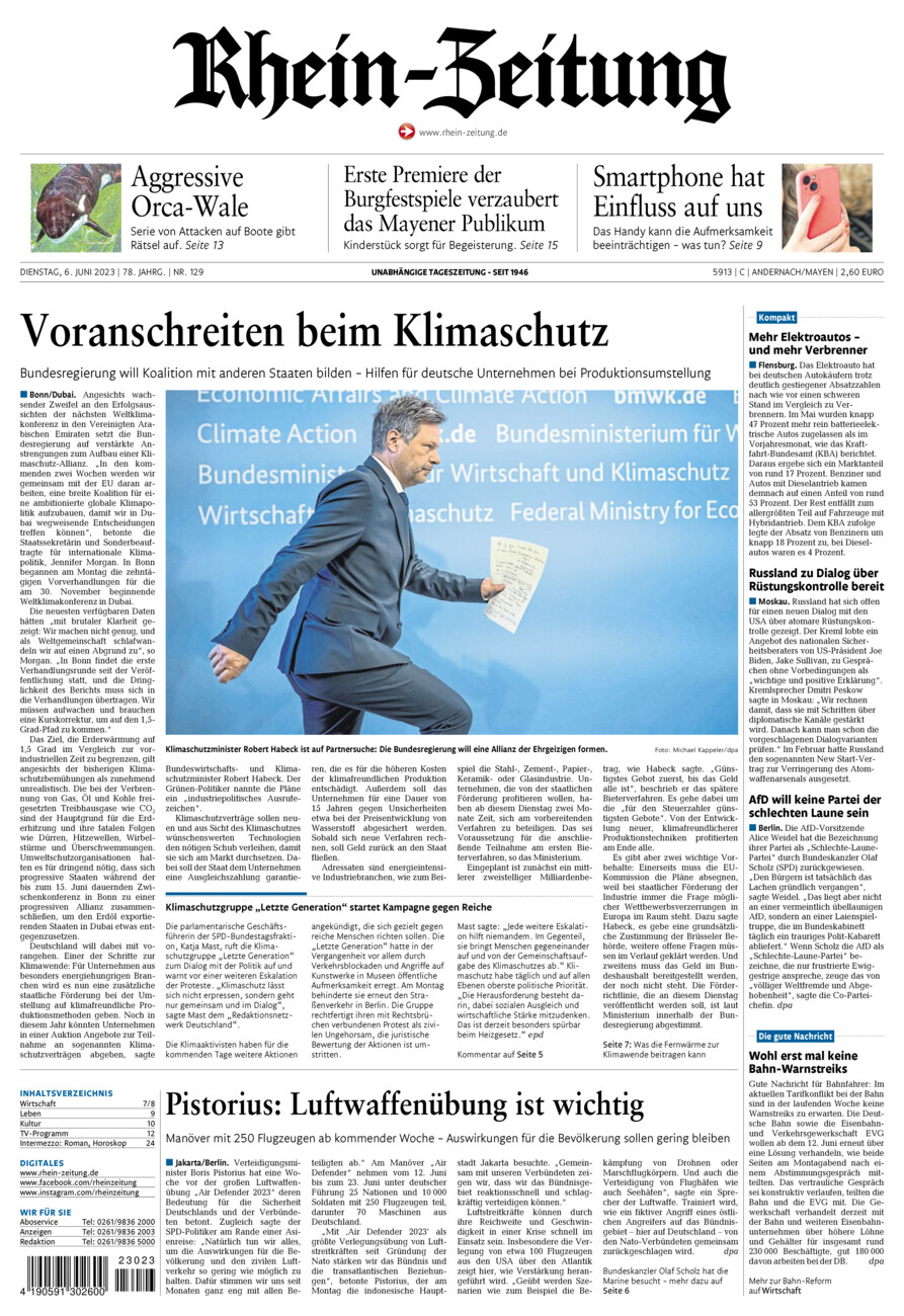 Rhein-Zeitung Andernach & Mayen vom Dienstag, 06.06.2023