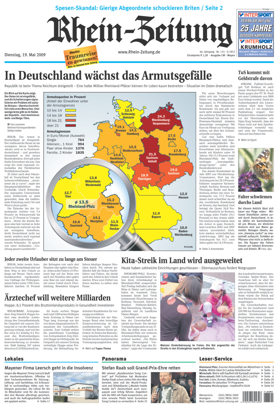 Rhein-Zeitung Andernach & Mayen vom Dienstag, 19.05.2009