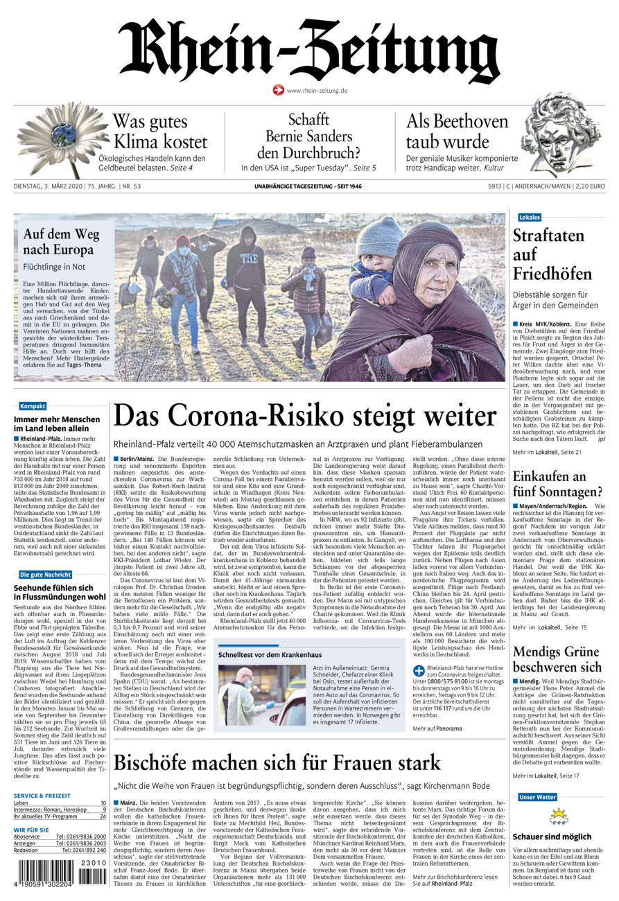 Rhein-Zeitung Andernach & Mayen vom Dienstag, 03.03.2020
