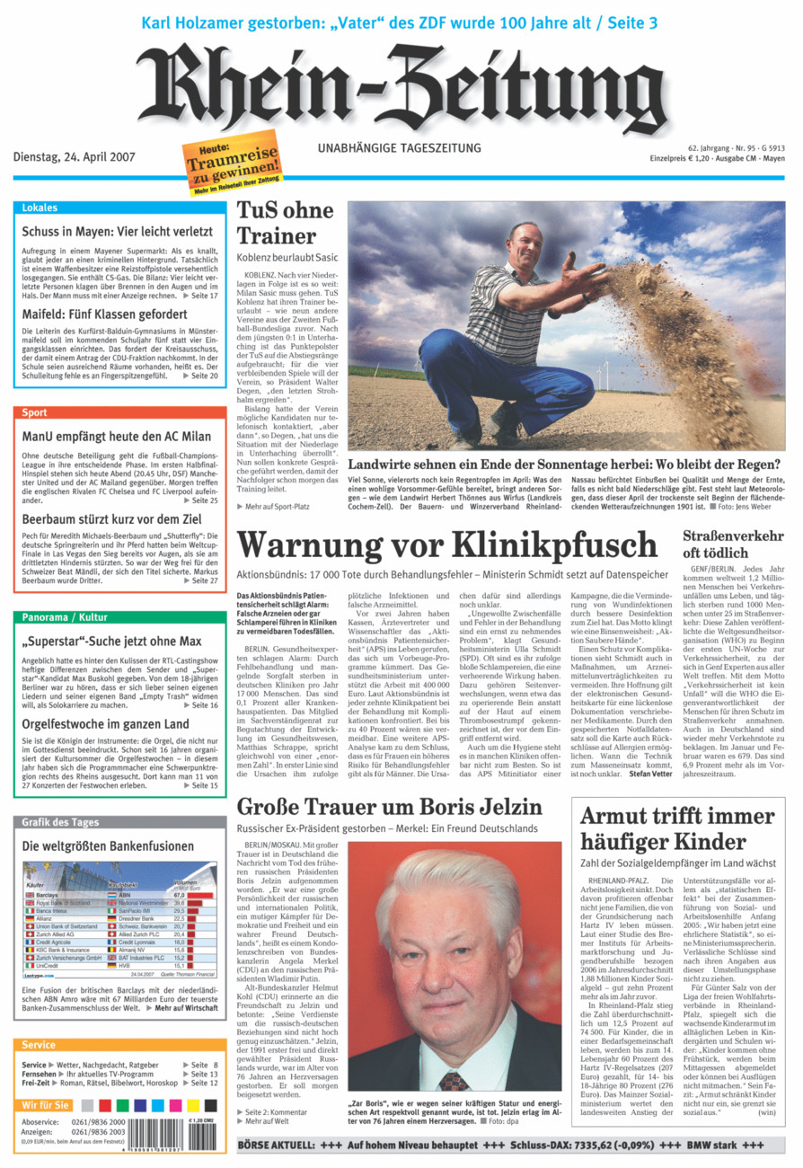 Rhein-Zeitung Andernach & Mayen vom Dienstag, 24.04.2007