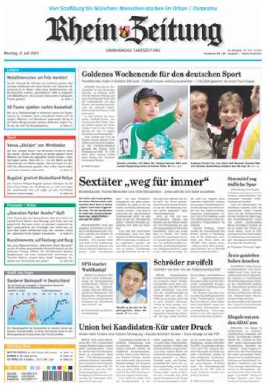 Rhein-Zeitung Andernach & Mayen vom Montag, 09.07.2001