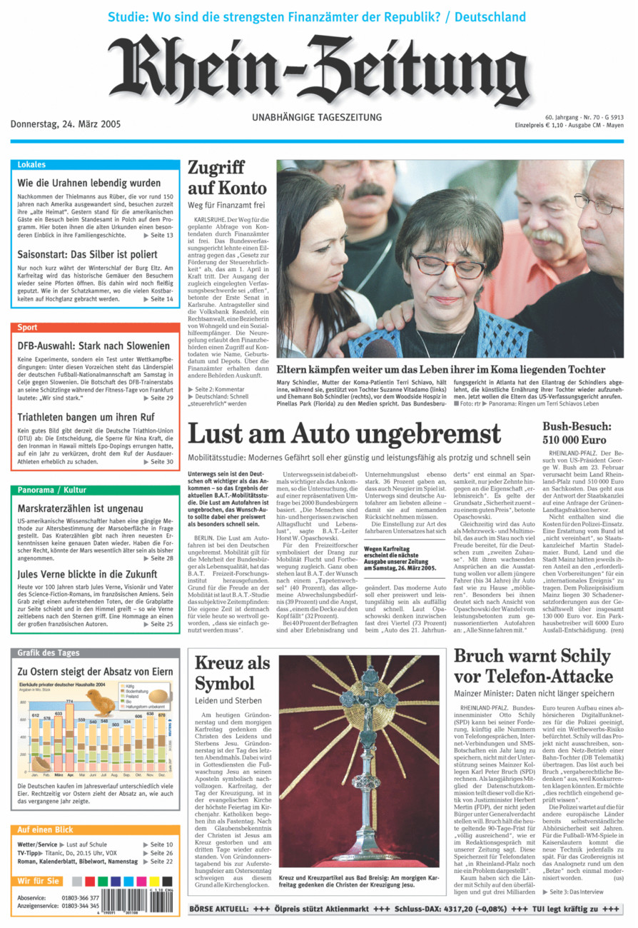 Rhein-Zeitung Andernach & Mayen vom Donnerstag, 24.03.2005