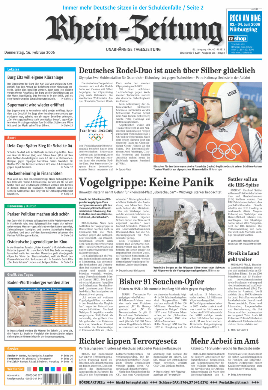 Rhein-Zeitung Andernach & Mayen vom Donnerstag, 16.02.2006