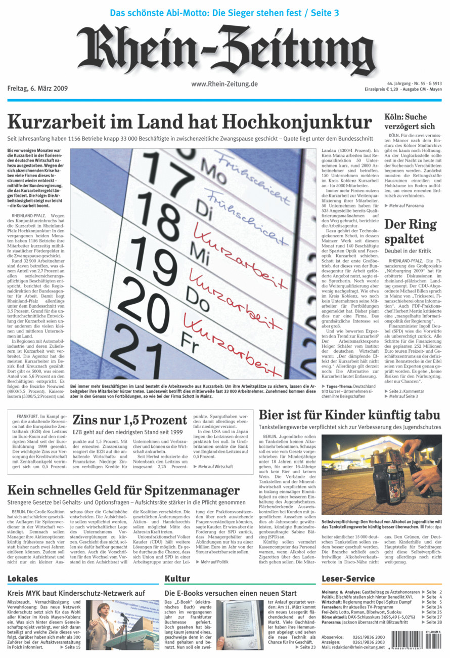 Rhein-Zeitung Andernach & Mayen vom Freitag, 06.03.2009