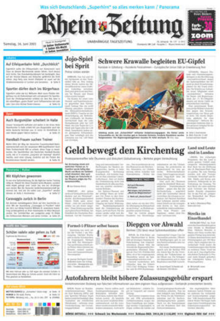 Rhein-Zeitung Andernach & Mayen vom Samstag, 16.06.2001