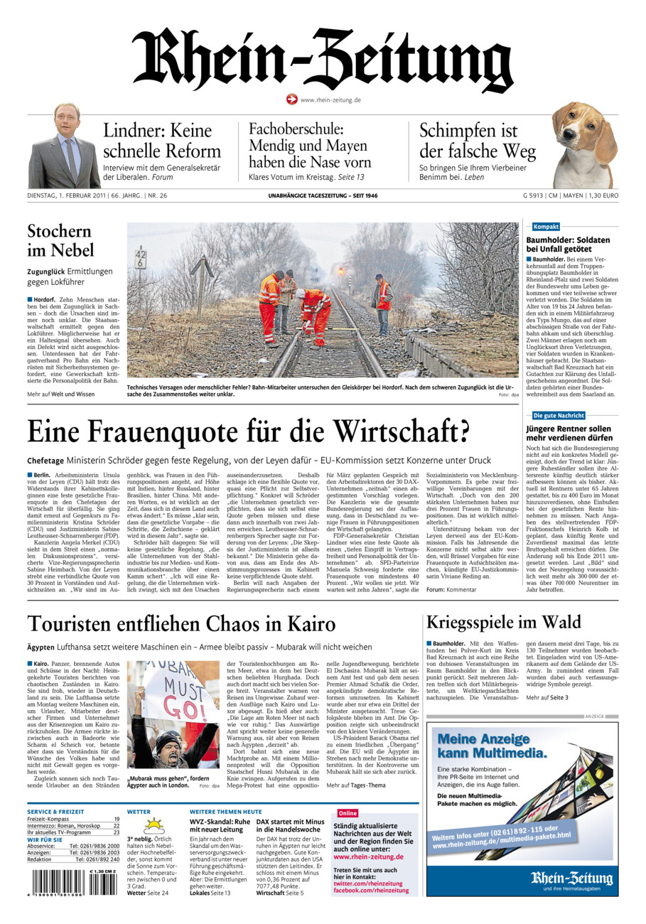 Rhein-Zeitung Andernach & Mayen vom Dienstag, 01.02.2011