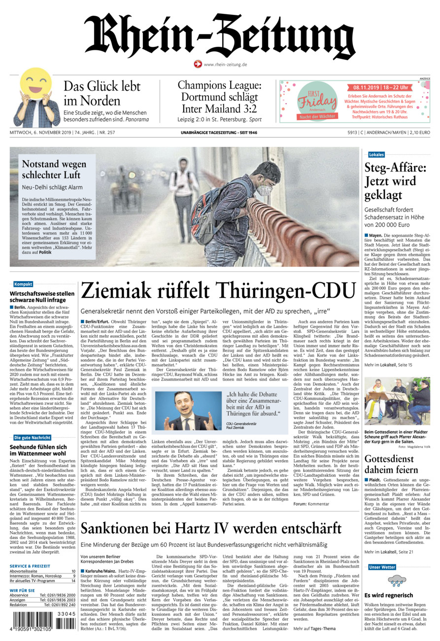 Rhein-Zeitung Andernach & Mayen vom Mittwoch, 06.11.2019