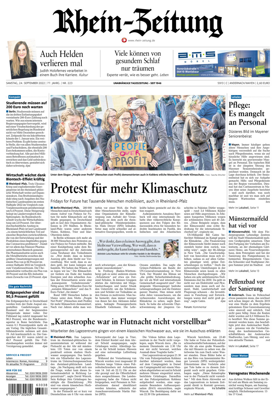 Rhein-Zeitung Andernach & Mayen vom Samstag, 24.09.2022