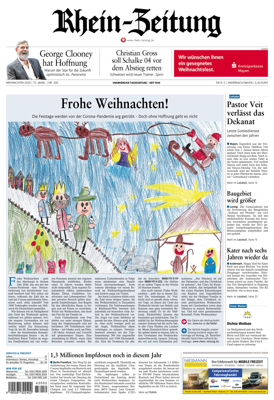 Rhein-Zeitung Andernach & Mayen vom Donnerstag, 24.12.2020