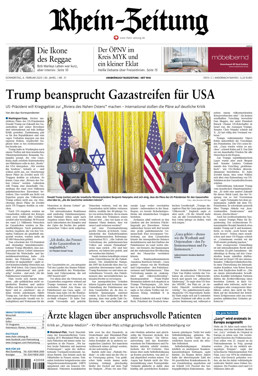 Rhein-Zeitung Andernach & Mayen vom Donnerstag, 06.02.2025