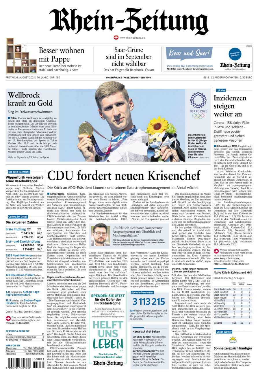 Rhein-Zeitung Andernach & Mayen vom Freitag, 06.08.2021