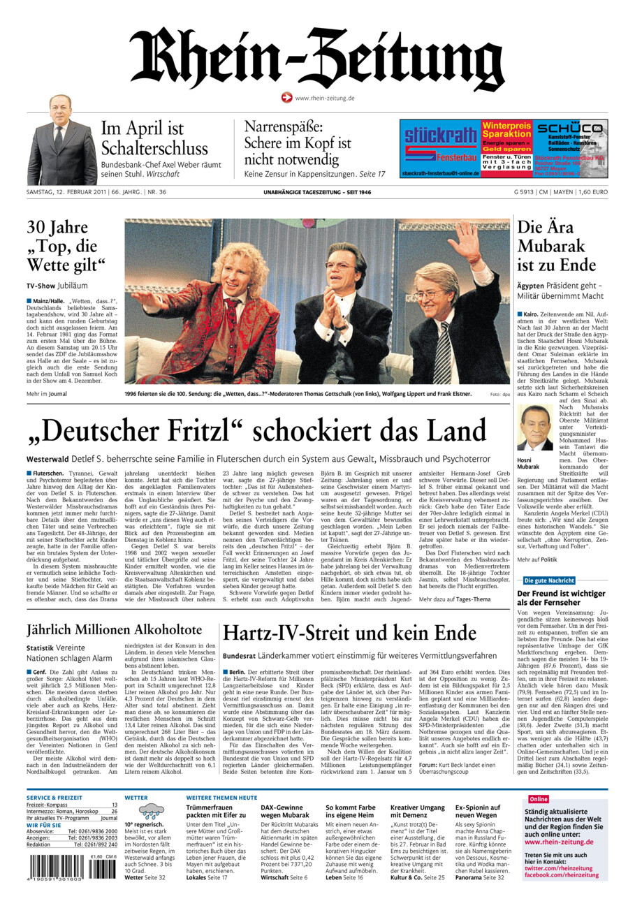 Rhein-Zeitung Andernach & Mayen vom Samstag, 12.02.2011