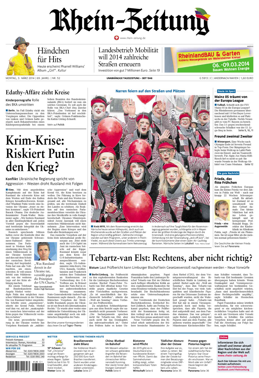Rhein-Zeitung Andernach & Mayen vom Montag, 03.03.2014