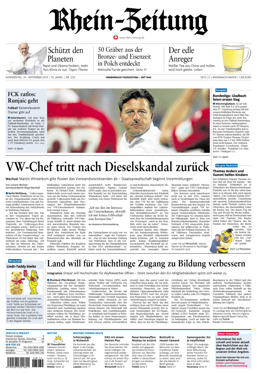 Rhein-Zeitung Andernach & Mayen vom Donnerstag, 24.09.2015