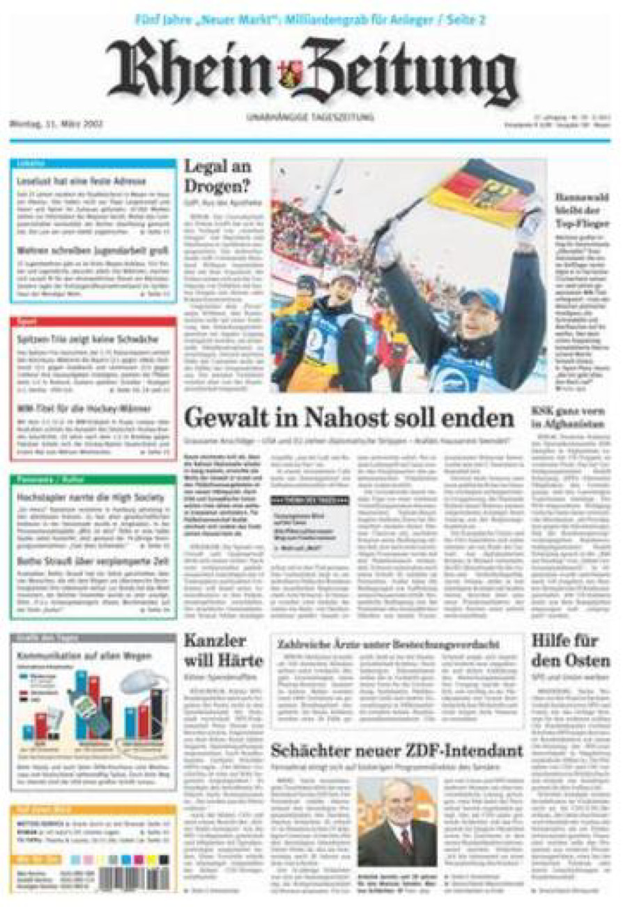 Rhein-Zeitung Andernach & Mayen vom Montag, 11.03.2002