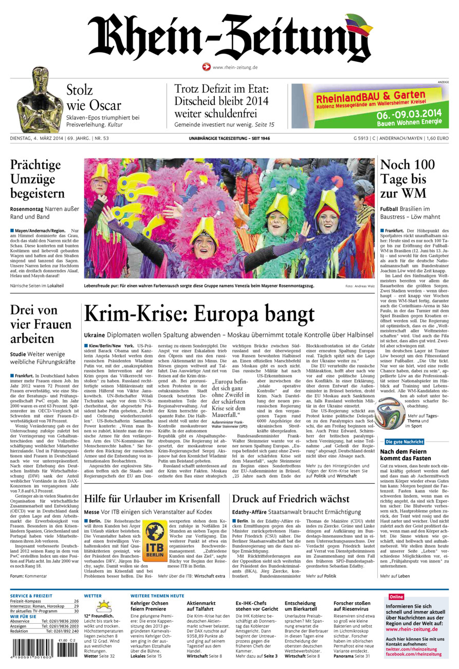 Rhein-Zeitung Andernach & Mayen vom Dienstag, 04.03.2014