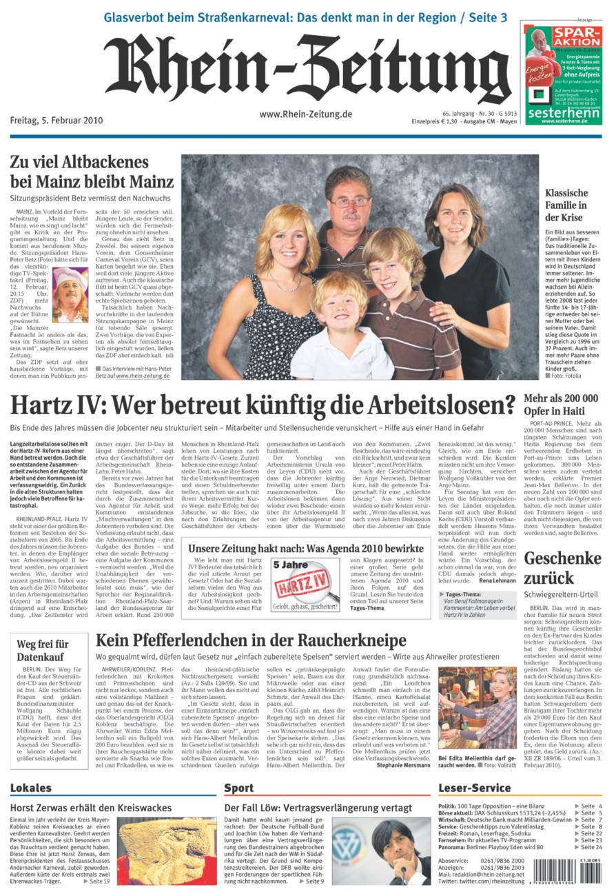 Rhein-Zeitung Andernach & Mayen vom Freitag, 05.02.2010