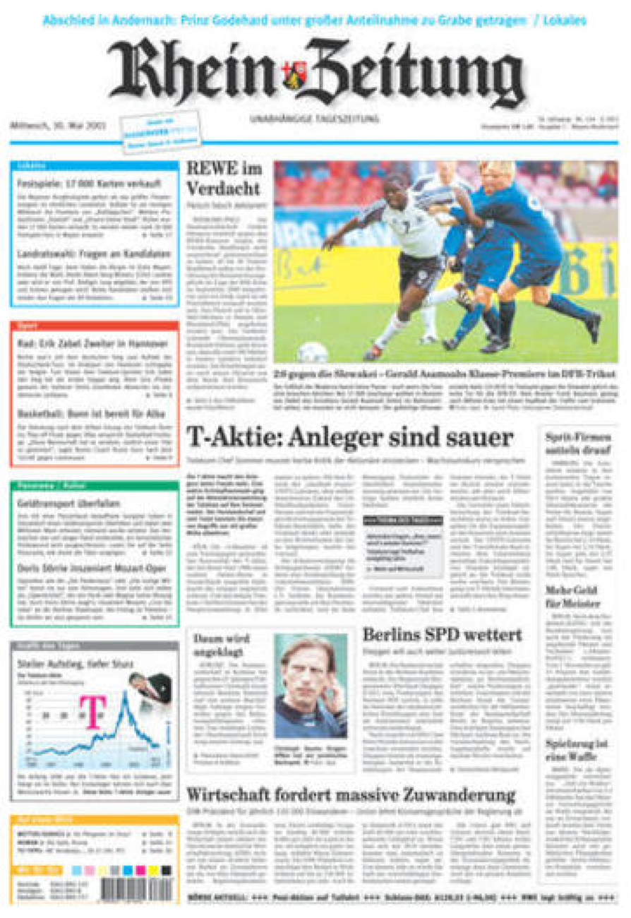 Rhein-Zeitung Andernach & Mayen vom Mittwoch, 30.05.2001