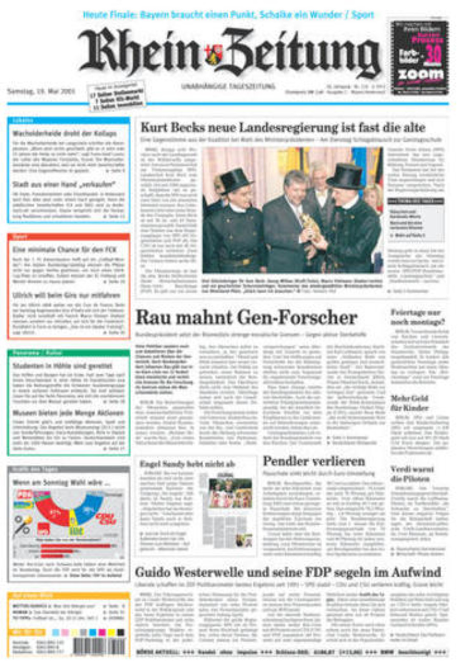 Rhein-Zeitung Andernach & Mayen vom Samstag, 19.05.2001