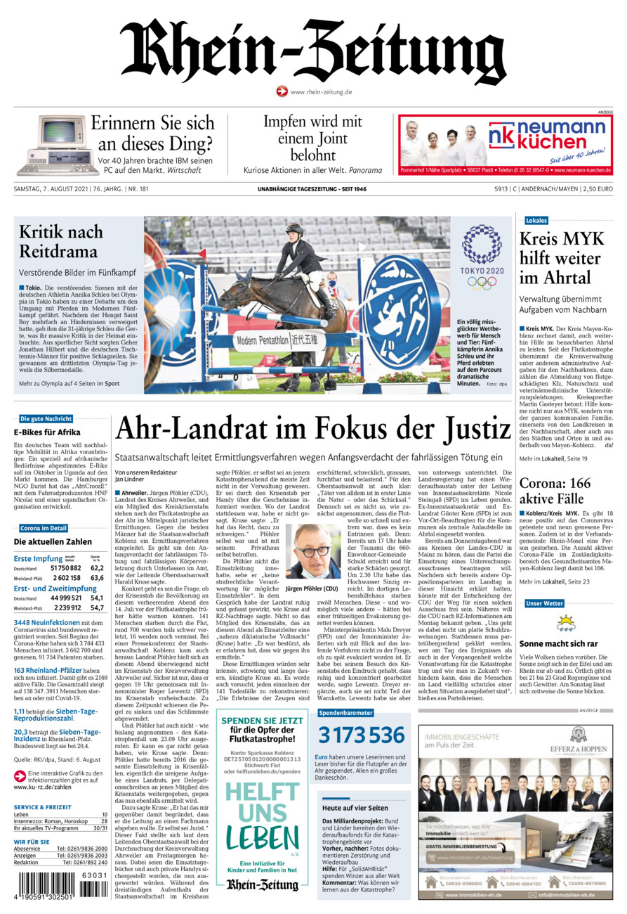 Rhein-Zeitung Andernach & Mayen vom Samstag, 07.08.2021