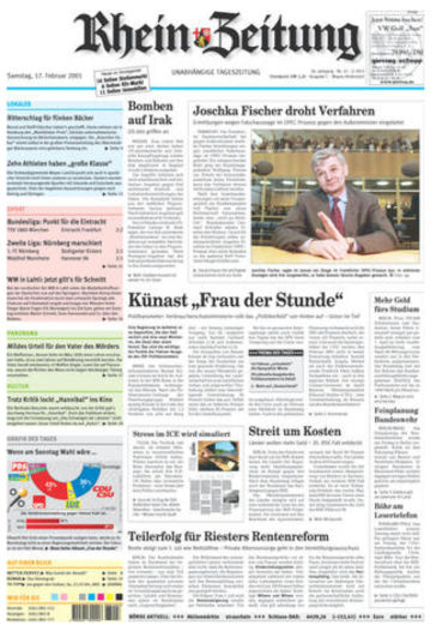 Rhein-Zeitung Andernach & Mayen vom Samstag, 17.02.2001